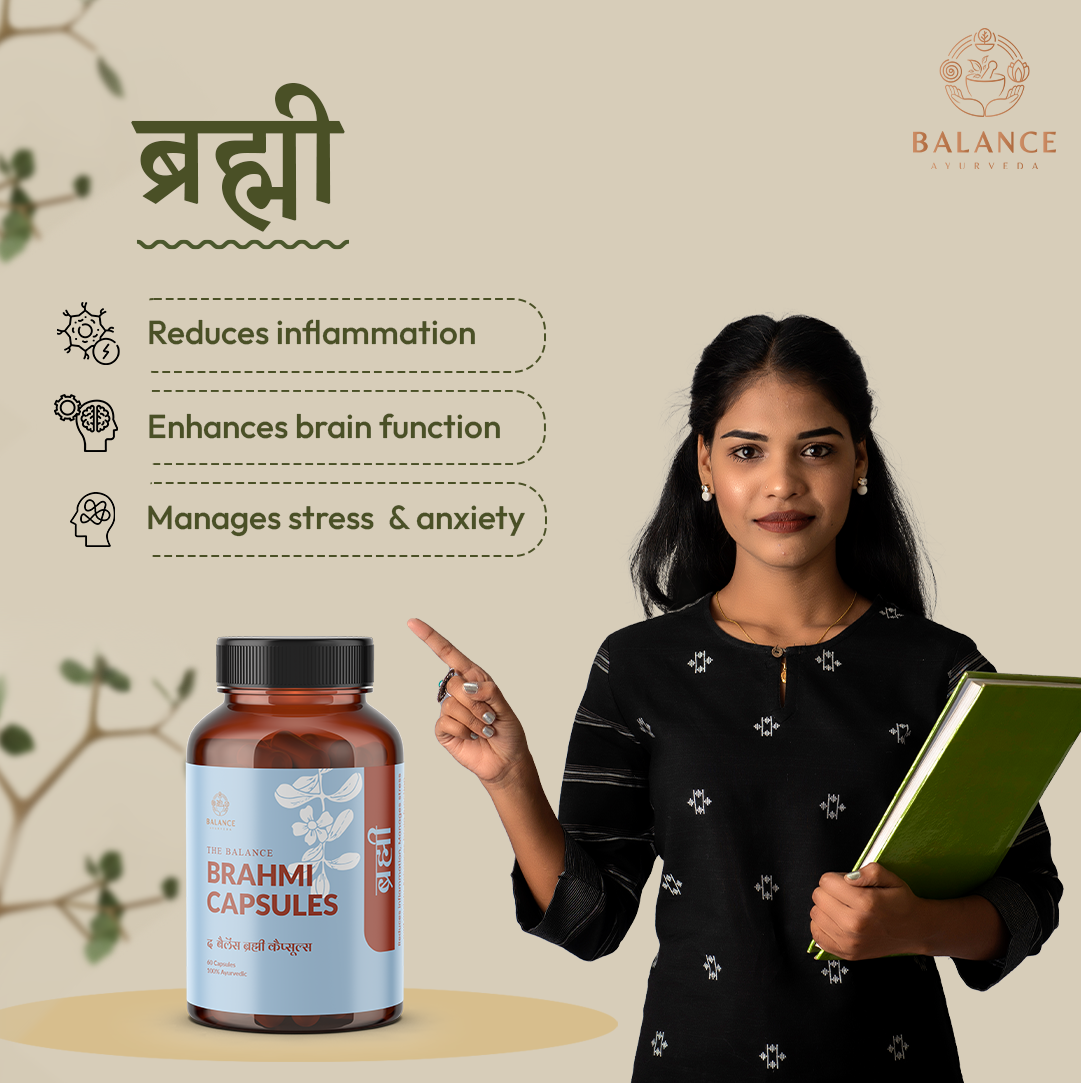 Balance Ayurveda Brahmi Capsules Website Infographic Benefits