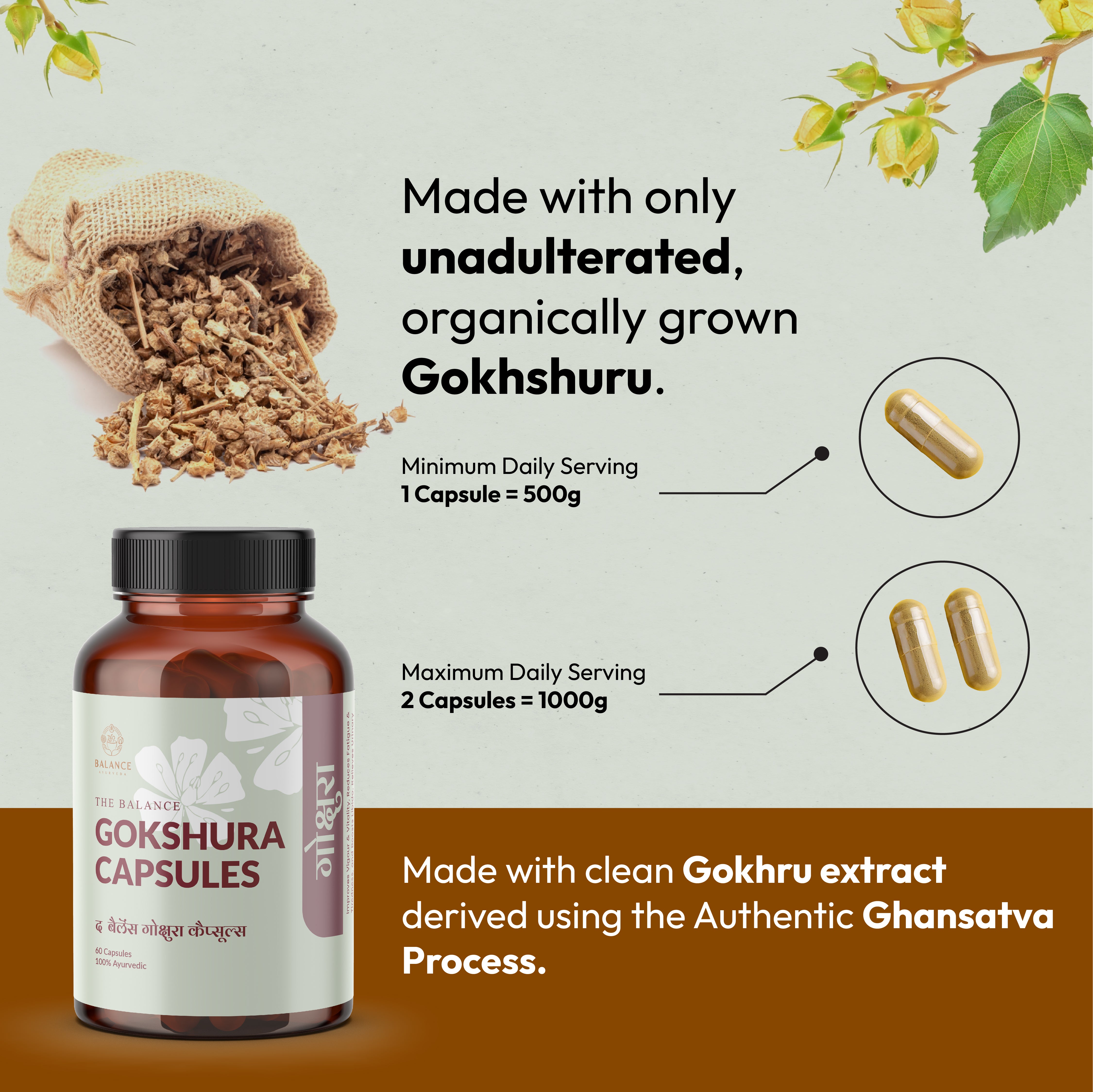 GOKSHURU URINARY TRACT INFECTION UTI AYURVEDA SUPPLEMENT